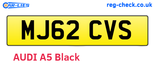 MJ62CVS are the vehicle registration plates.