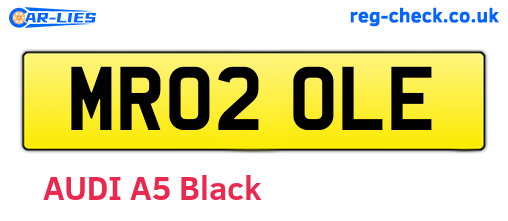 MR02OLE are the vehicle registration plates.