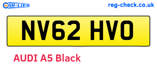 NV62HVO are the vehicle registration plates.