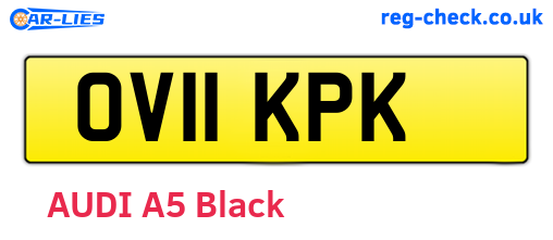 OV11KPK are the vehicle registration plates.