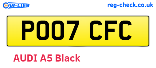 PO07CFC are the vehicle registration plates.