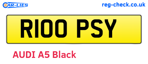 R100PSY are the vehicle registration plates.