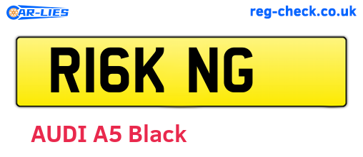 R16KNG are the vehicle registration plates.