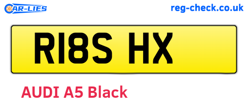 R18SHX are the vehicle registration plates.
