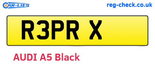 R3PRX are the vehicle registration plates.