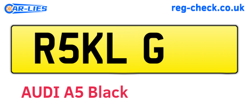 R5KLG are the vehicle registration plates.