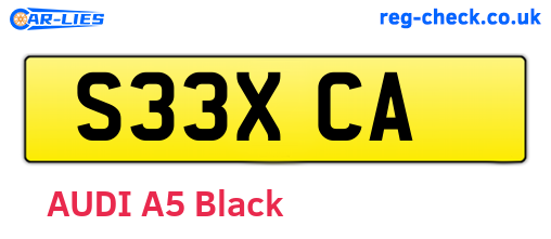 S33XCA are the vehicle registration plates.
