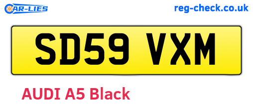 SD59VXM are the vehicle registration plates.