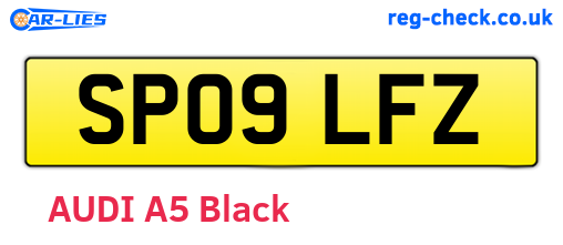 SP09LFZ are the vehicle registration plates.