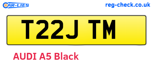 T22JTM are the vehicle registration plates.