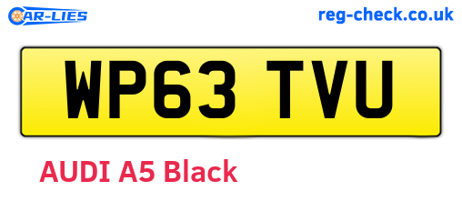 WP63TVU are the vehicle registration plates.