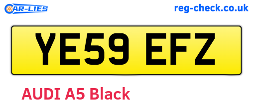 YE59EFZ are the vehicle registration plates.