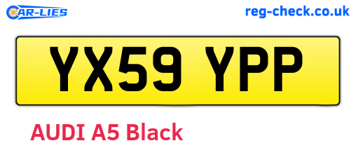 YX59YPP are the vehicle registration plates.
