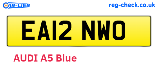 EA12NWO are the vehicle registration plates.