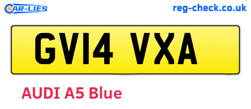GV14VXA are the vehicle registration plates.