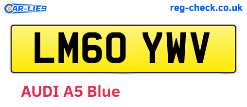 LM60YWV are the vehicle registration plates.