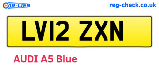 LV12ZXN are the vehicle registration plates.