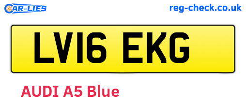 LV16EKG are the vehicle registration plates.