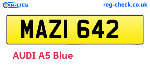 MAZ1642 are the vehicle registration plates.