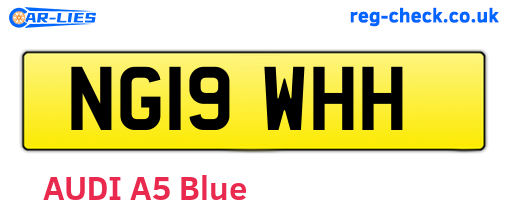 NG19WHH are the vehicle registration plates.