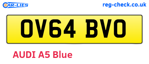 OV64BVO are the vehicle registration plates.