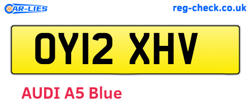 OY12XHV are the vehicle registration plates.