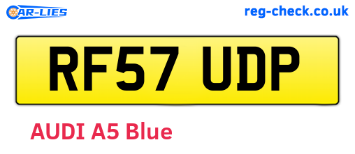RF57UDP are the vehicle registration plates.
