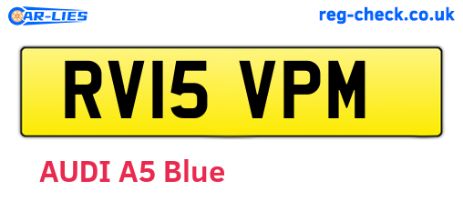 RV15VPM are the vehicle registration plates.