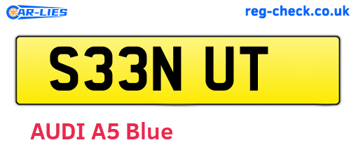 S33NUT are the vehicle registration plates.