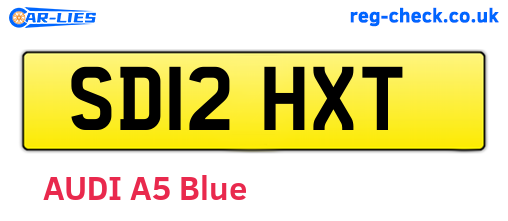 SD12HXT are the vehicle registration plates.