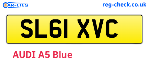 SL61XVC are the vehicle registration plates.