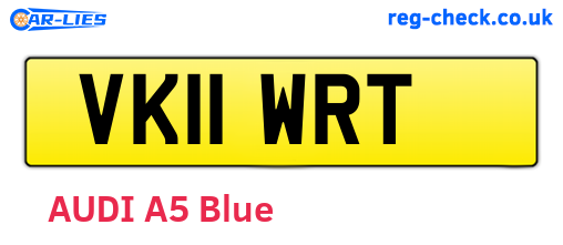 VK11WRT are the vehicle registration plates.