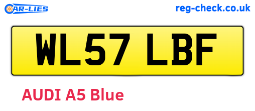 WL57LBF are the vehicle registration plates.
