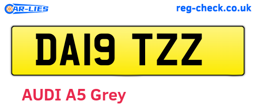 DA19TZZ are the vehicle registration plates.
