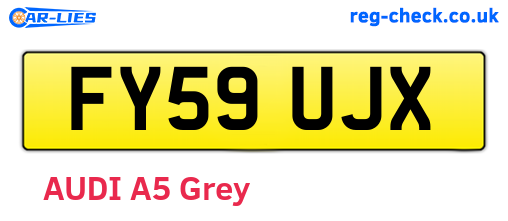 FY59UJX are the vehicle registration plates.