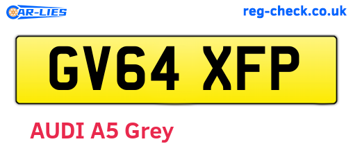 GV64XFP are the vehicle registration plates.