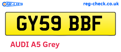 GY59BBF are the vehicle registration plates.
