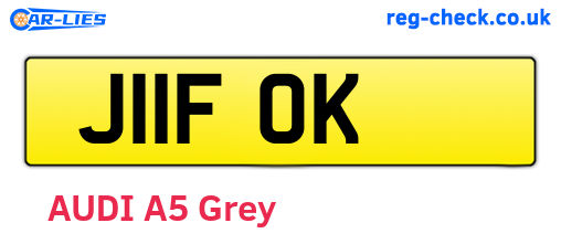 J11FOK are the vehicle registration plates.