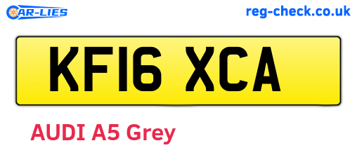 KF16XCA are the vehicle registration plates.