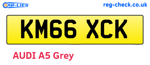 KM66XCK are the vehicle registration plates.
