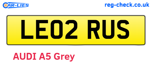 LE02RUS are the vehicle registration plates.