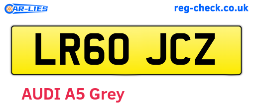 LR60JCZ are the vehicle registration plates.