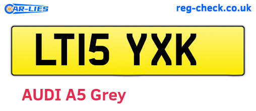 LT15YXK are the vehicle registration plates.