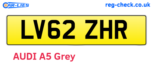 LV62ZHR are the vehicle registration plates.