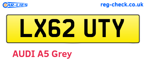 LX62UTY are the vehicle registration plates.