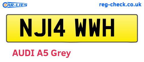NJ14WWH are the vehicle registration plates.