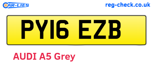 PY16EZB are the vehicle registration plates.