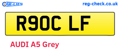 R90CLF are the vehicle registration plates.