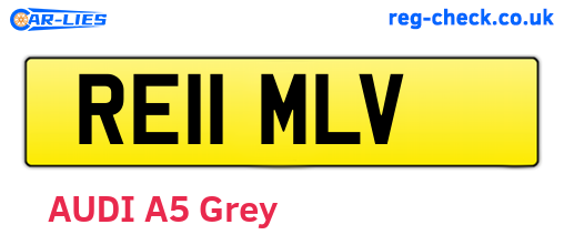 RE11MLV are the vehicle registration plates.