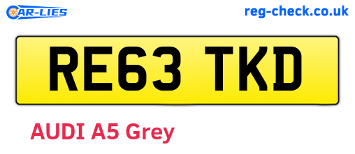 RE63TKD are the vehicle registration plates.